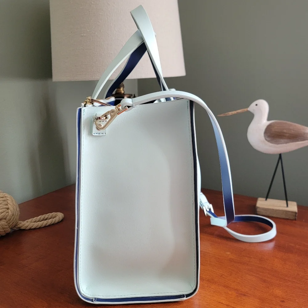 Kate Spade Kyra Arbour Hill Light Blue Leather Satchel Tote